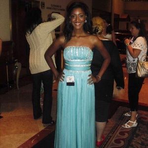 Baby/light blue Precious Formals Strapless P46516